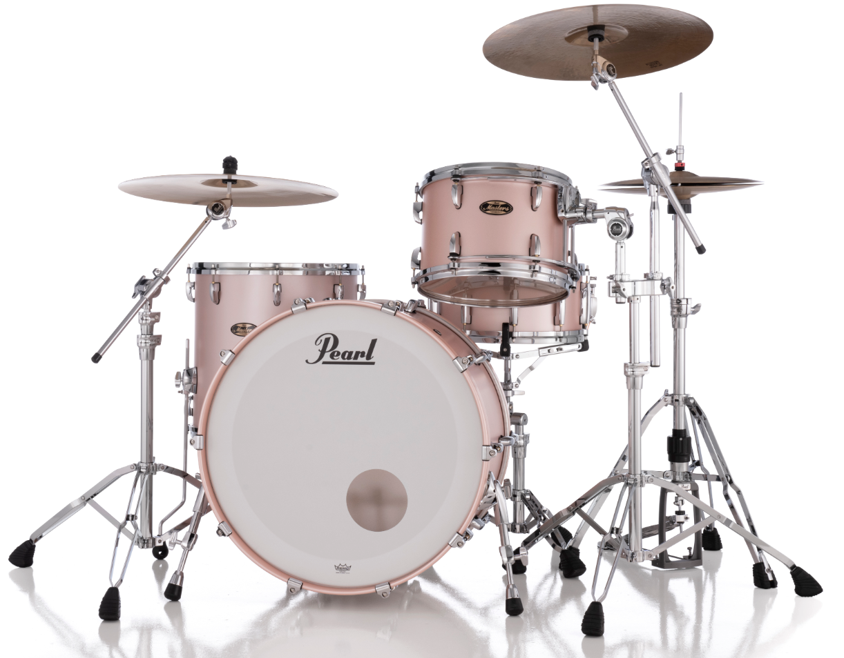 Pearl Masters Maple Gum 3-Piece Shell Pack - 24" Bass Drum SATIN ROSE GOLD