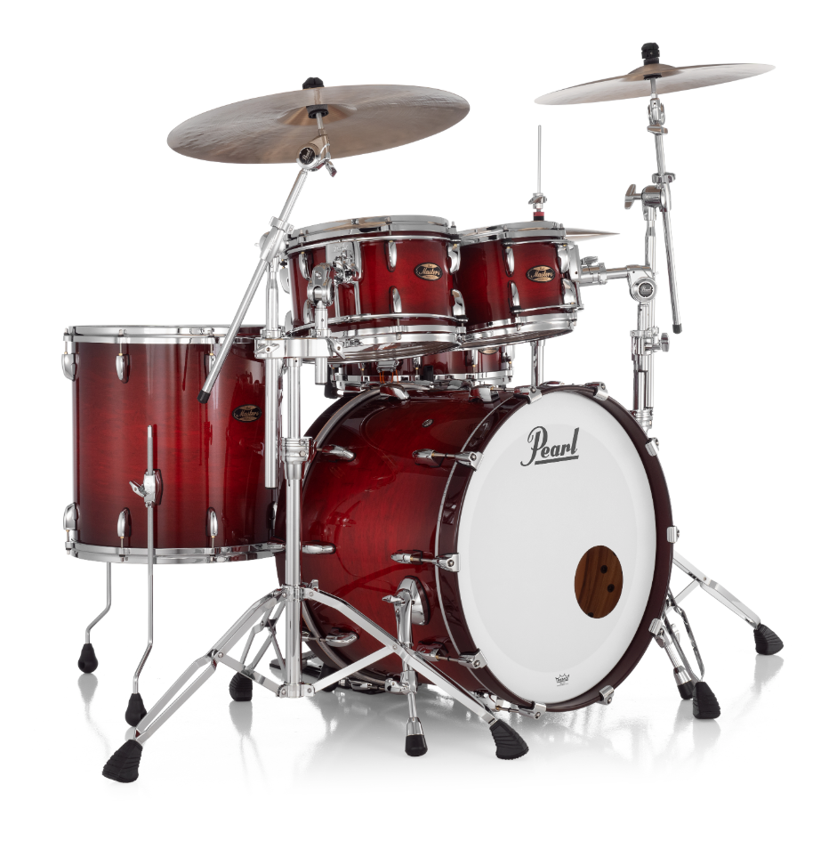 Pearl Masters Maple Gum 4-Piece Shell Pack "XSP" - 22" Bass Drum DEEP REDBURST