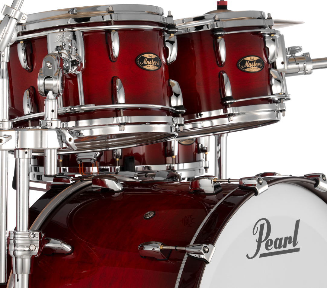 Pearl Masters Maple Gum 4-Piece Shell Pack "XSP" - 22" Bass Drum DEEP REDBURST