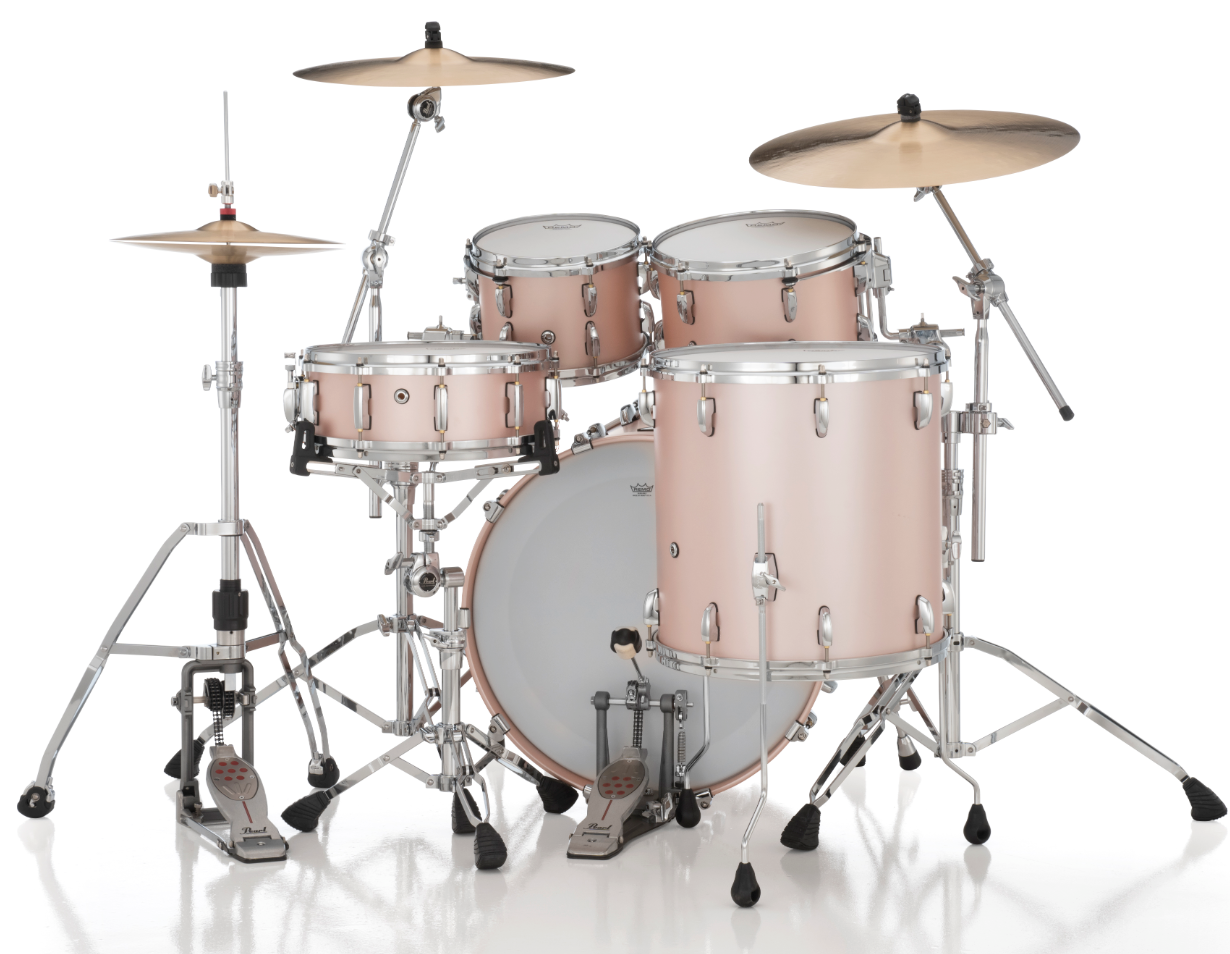 Pearl Masters Maple Gum 4-Piece Shell Pack "XSP" - 22" Bass Drum SATIN ROSE GOLD