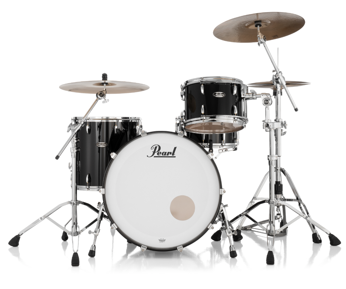 Pearl Masters Maple 3 Piece Shell Pack - 24" Bass Drum PIANO BLACK