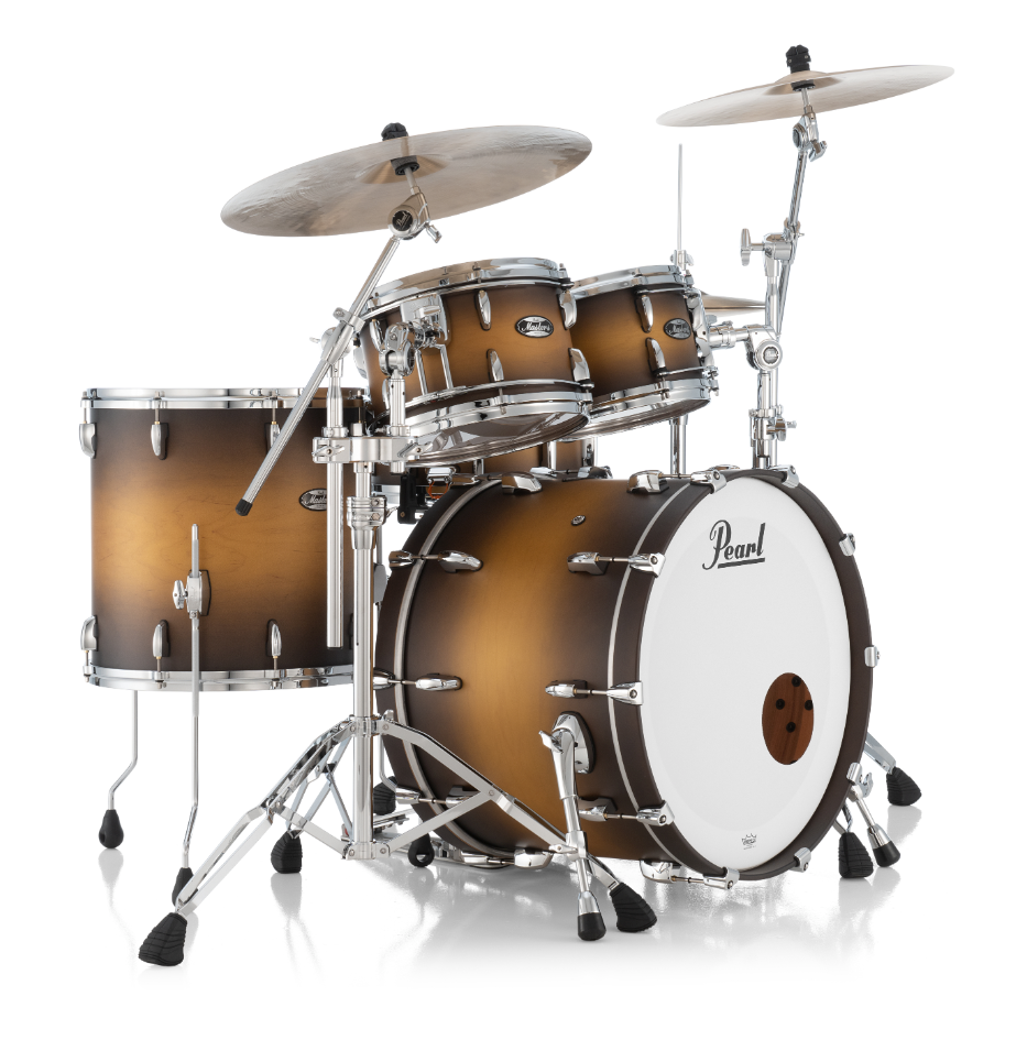 Pearl Masters Maple 4 Piece Shell Pack "XSP" - 22" Bass Drum MATTE OLIVE BURST