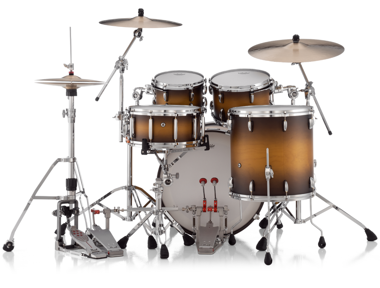 Pearl Masters Maple 4 Piece Shell Pack "XSP" - 22" Bass Drum MATTE OLIVE BURST