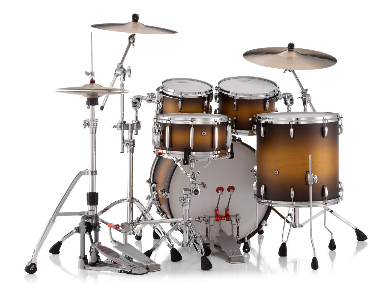 Pearl Masters Maple 4 Piece Shell Pack "XSP" - 22" Bass Drum MATTE OLIVE BURST