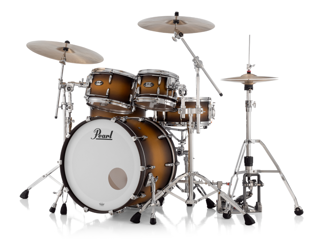 Pearl Masters Maple 4 Piece Shell Pack "XSP" - 22" Bass Drum MATTE OLIVE BURST