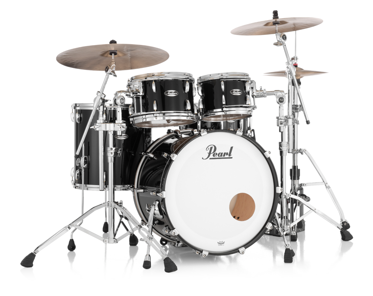 Pearl Masters Maple 4 Piece Shell Pack "XSP" - 22" Bass Drum PIANO BLACK
