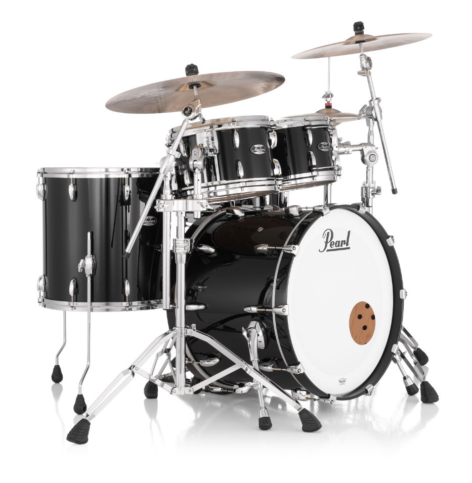 Pearl Masters Maple 4 Piece Shell Pack "XSP" - 22" Bass Drum PIANO BLACK