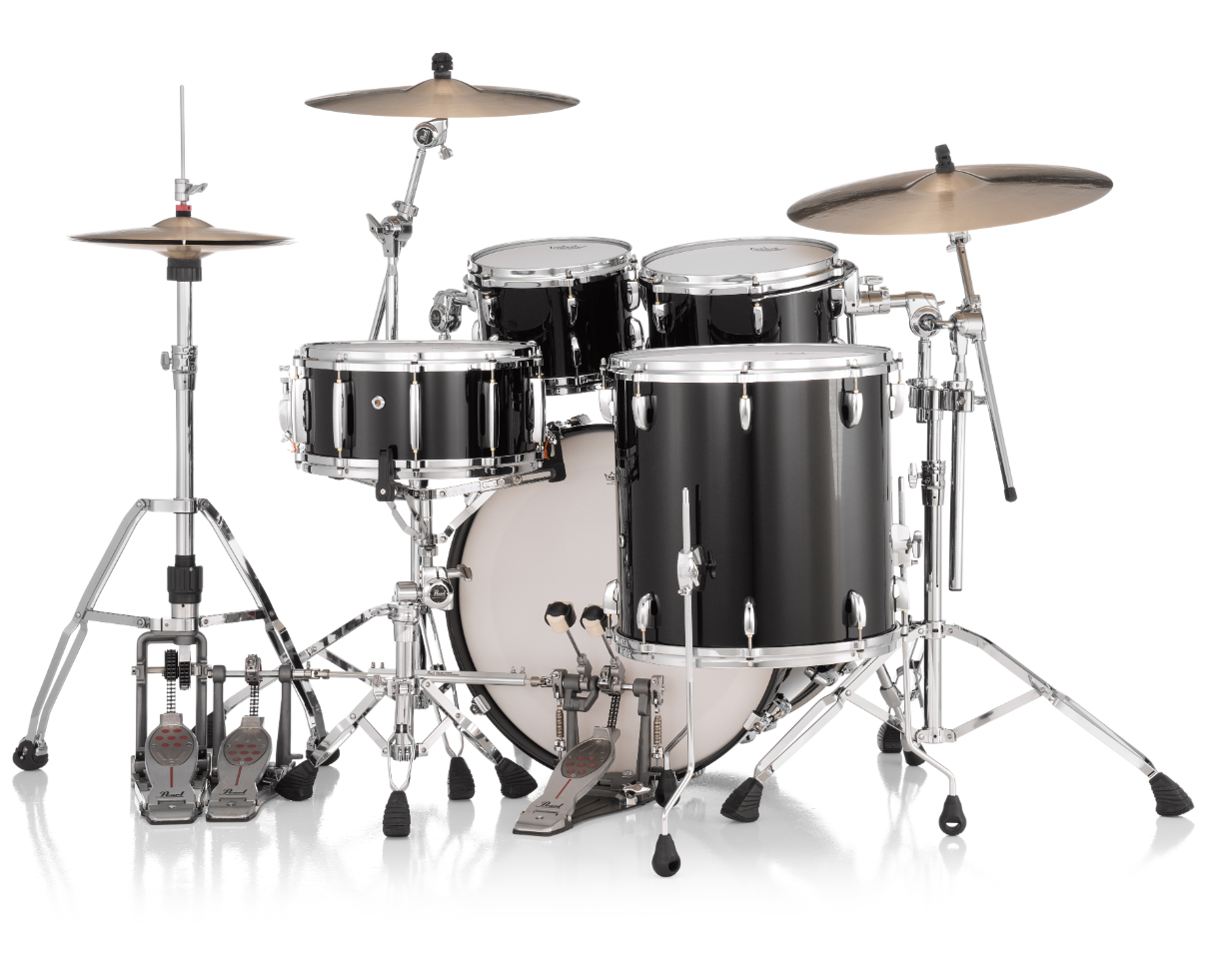 Pearl Masters Maple 4 Piece Shell Pack "XSP" - 22" Bass Drum PIANO BLACK