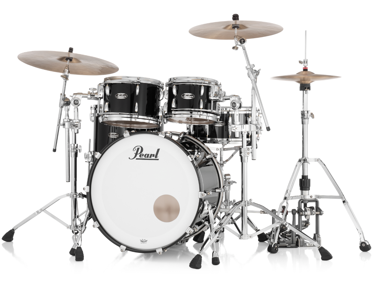 Pearl Masters Maple 4 Piece Shell Pack "XSP" - 22" Bass Drum PIANO BLACK