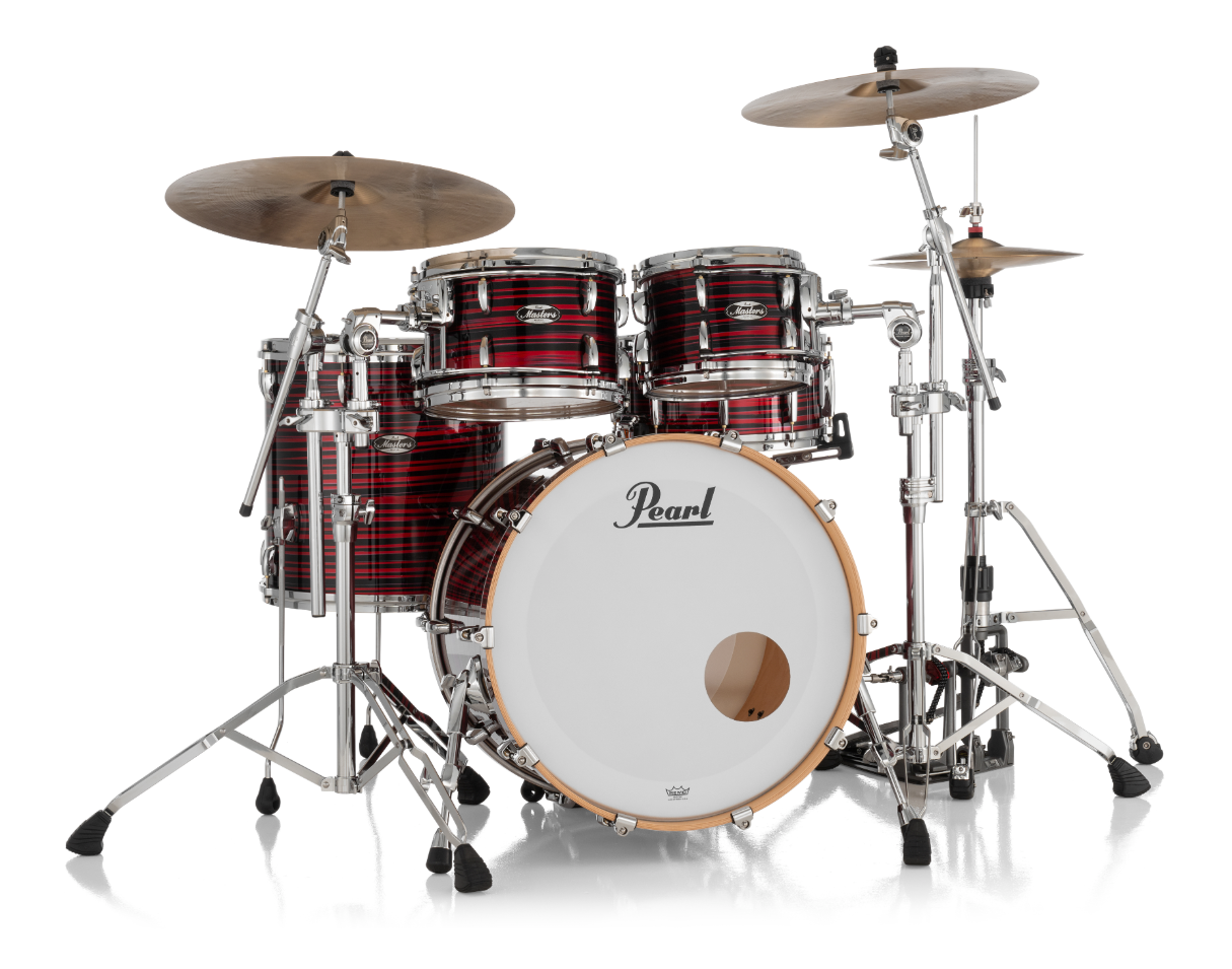 Pearl Masters Maple 4 Piece Shell Pack "XSP" - 22" Bass Drum RED OYSTER SWIRL