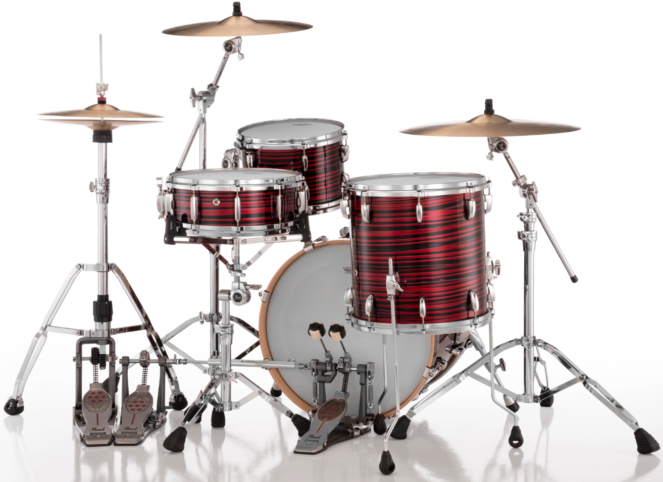 Pearl Masters Maple 3 Piece Shell Pack - 20" Bass Drum RED OYSTER SWIRL