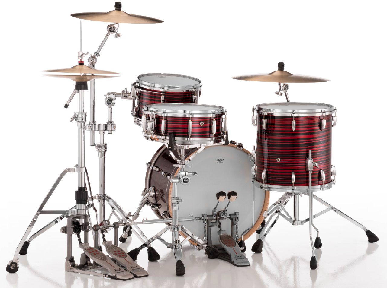 Pearl Masters Maple 3 Piece Shell Pack - 20" Bass Drum RED OYSTER SWIRL