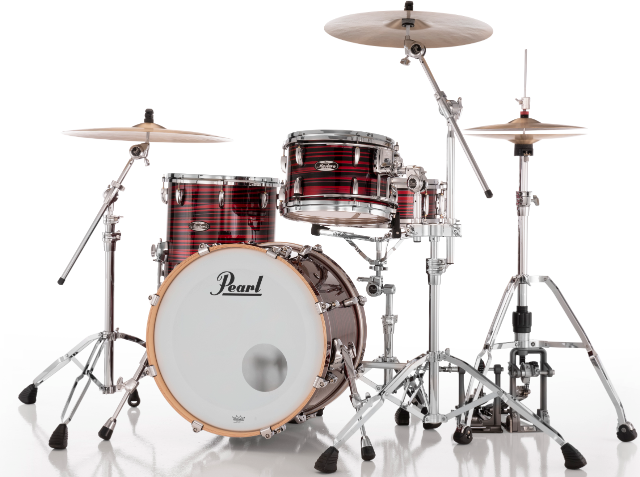 Pearl Masters Maple 3 Piece Shell Pack - 20" Bass Drum RED OYSTER SWIRL