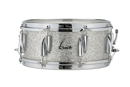 VINTAGE SERIES  13"X 6" SNARE DRUM-VINTAGE SILVER GLITTER