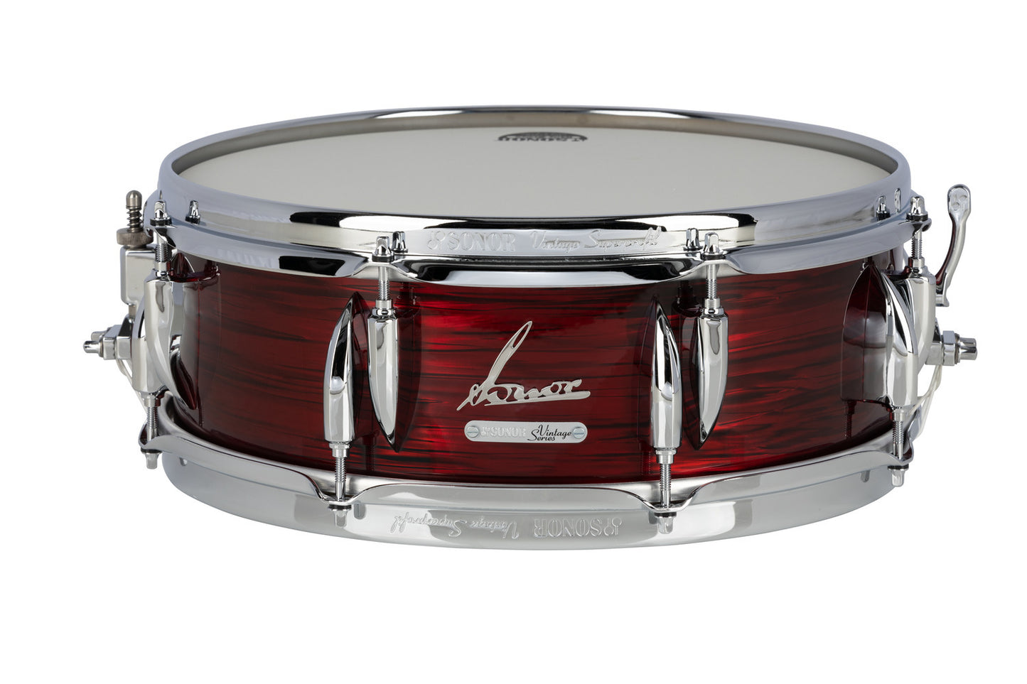 VINTAGE SERIES 14"X 5" SNARE DRUM-VINTAGE RED OYSTER