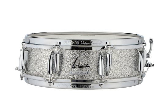 VINTAGE SERIES 14"X 5" SNARE DRUM-VINTAGE SILVER GLITTER