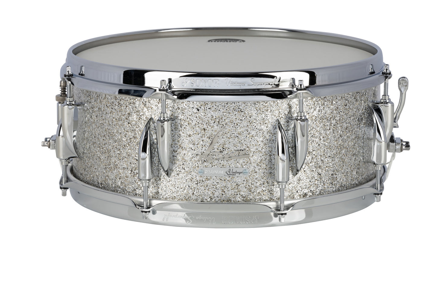 VINTAGE SERIES 14"X 5.75" SNARE DRUM-VINTAGE SILVER GLITTER