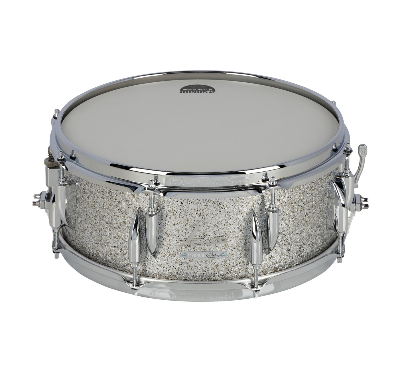 VINTAGE SERIES 14"X 5.75" SNARE DRUM-VINTAGE SILVER GLITTER