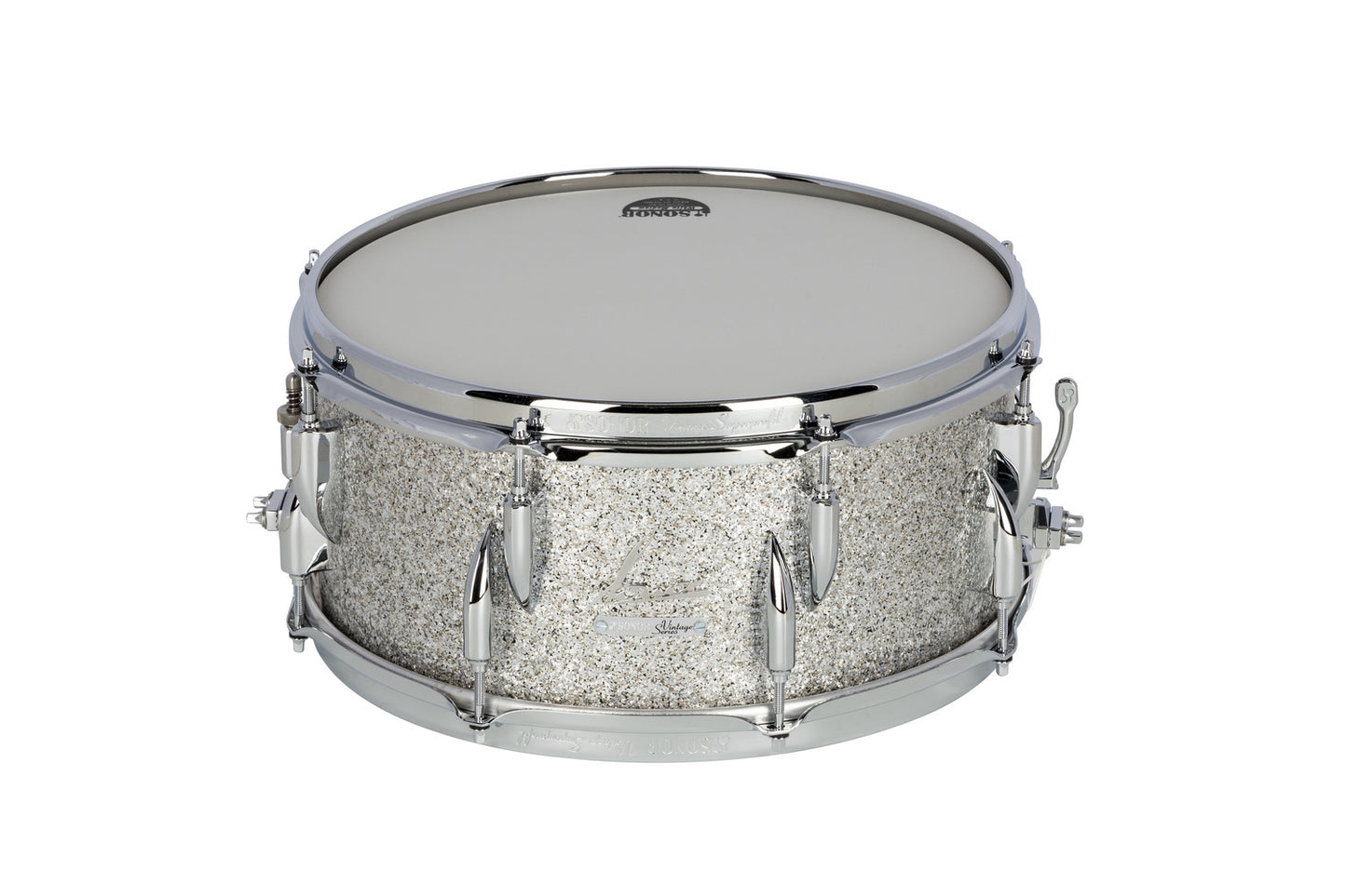VINTAGE SERIES 14"X 6.5" SNARE DRUM-VINTAGE SILVER GLITTER