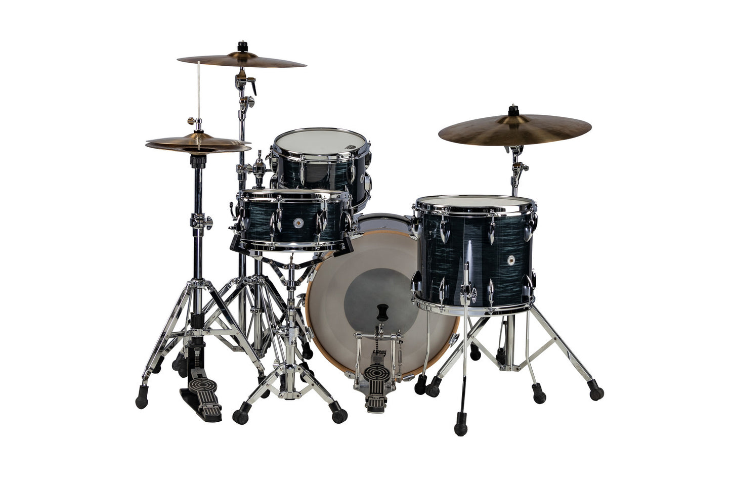 SONOR VINTAGE SERIES 20" 3PC SHELL PACK W/MOUNT-VINTAGE BLACK SLATE