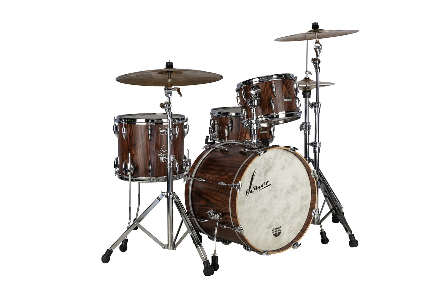 SONOR VINTAGE SERIES 20" 3PC SHELL PACK W/MOUNT-ROSEWOOD SEMI-GLOSS