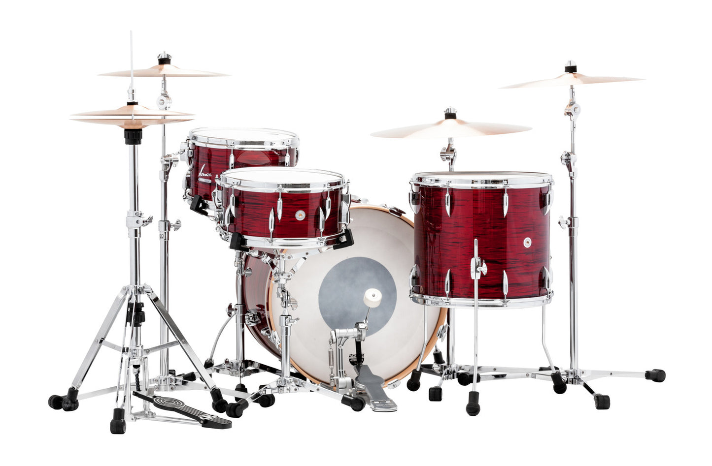 SONOR VINTAGE SERIES 22" 3PC SHELL PACK W/MOUNT-VINTAGE RED OYSTER