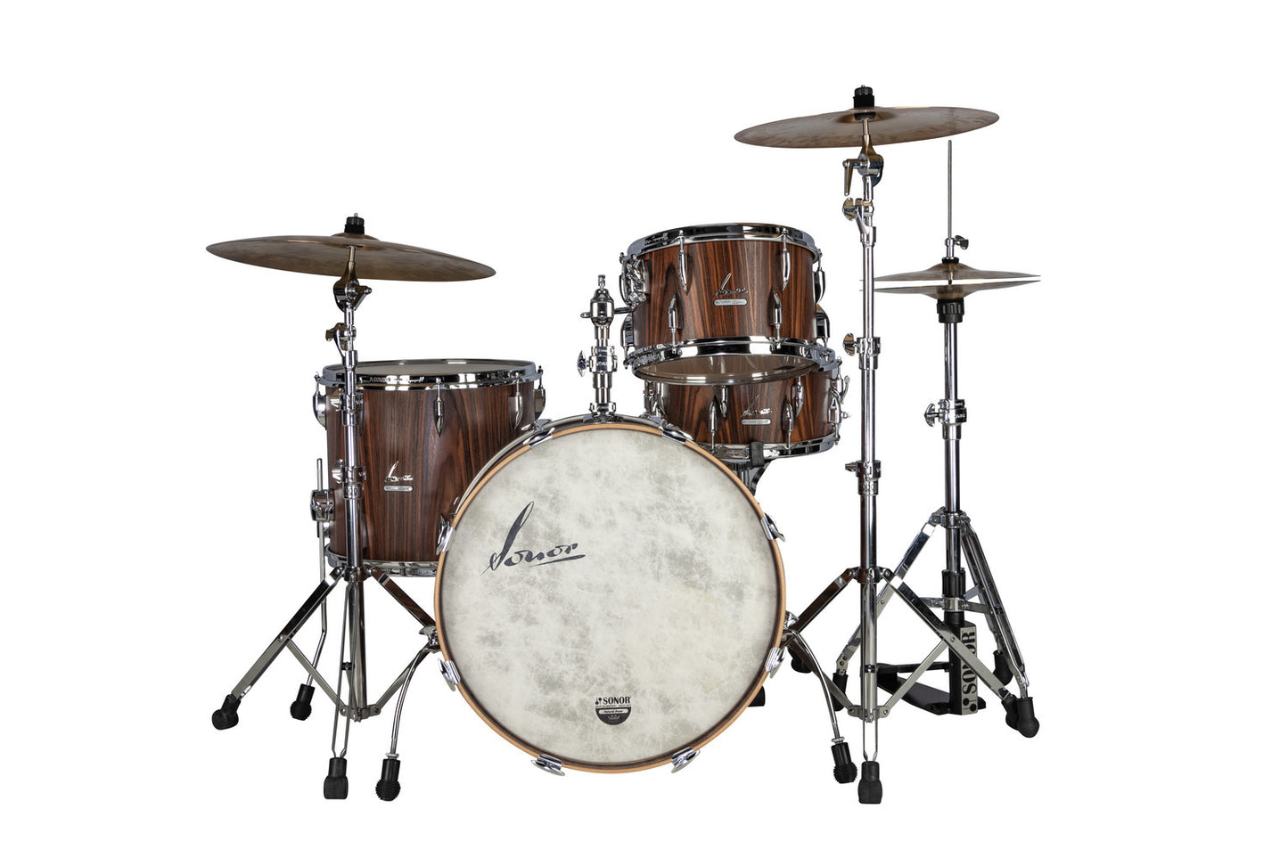 SONOR VINTAGE SERIES 22" 3PC SHELL PACK W/MOUNT-ROSEWOOD SEMI-GLOSS