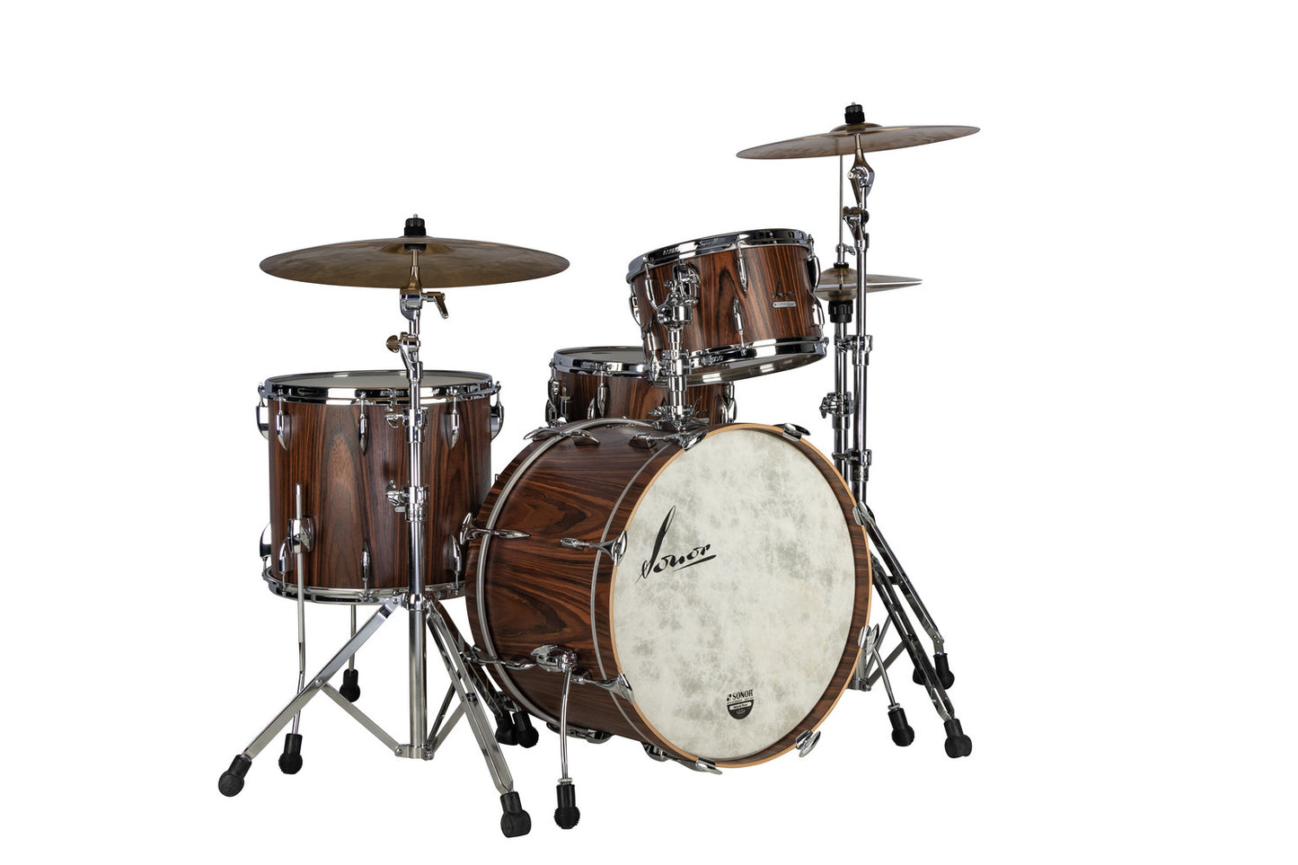 SONOR VINTAGE SERIES 22" 3PC SHELL PACK W/MOUNT-ROSEWOOD SEMI-GLOSS