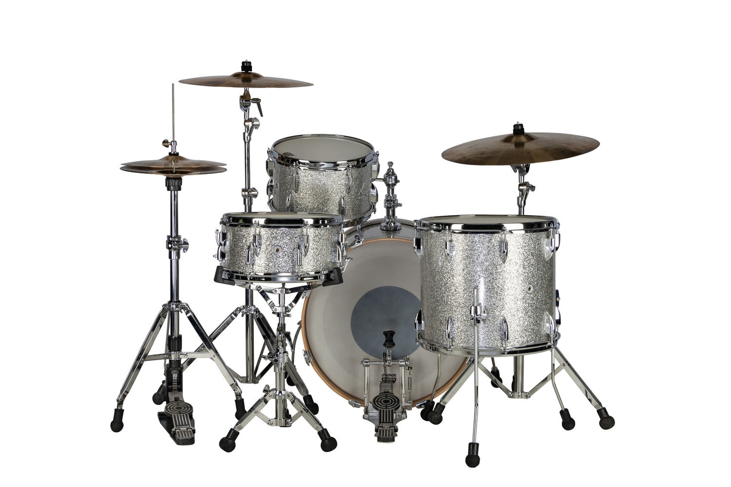 SONOR VINTAGE SERIES 22" 3PC SHELL PACK W/MOUNT-VINTAGE SILVER GLITTER