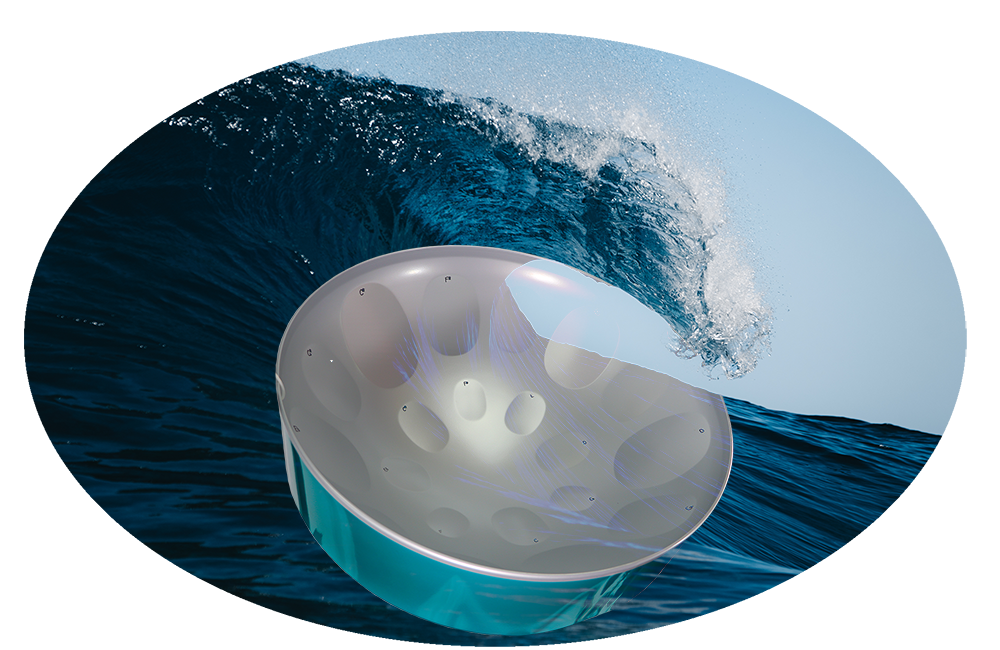 C-20 Lead Steel Pan - Ocean Wave PACKAGE - Pan + Stand + FREE Mallets