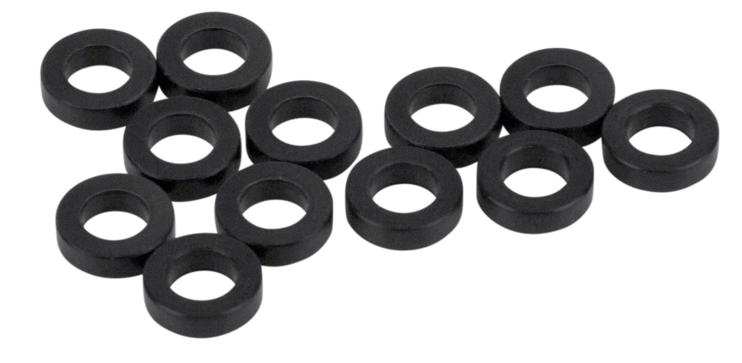 NYLON TENSION ROD WASHERS, BLACK (12-PIECE)