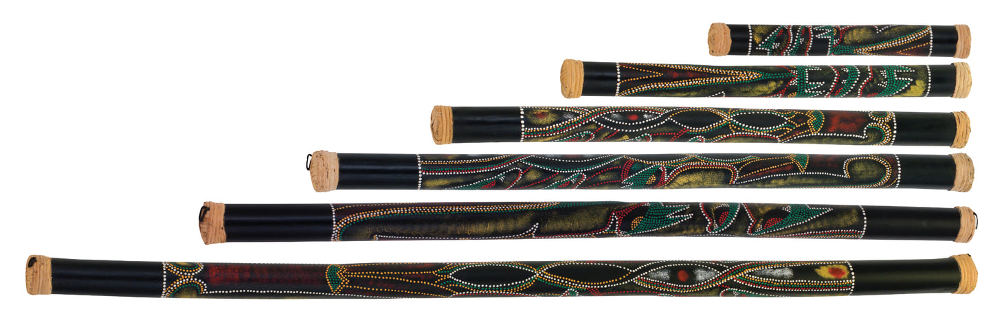 40" BAMBOO RAINSTICK WITH PAINTED FINISH #693 HIDDEN SPIRIT