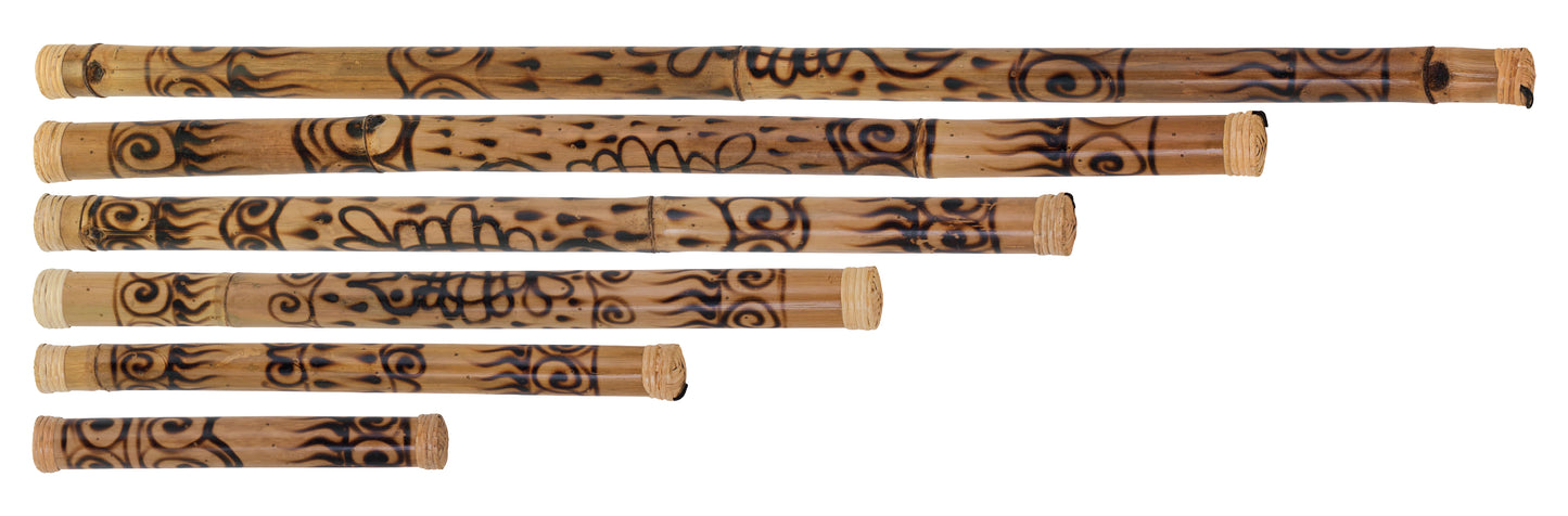24" BAMBOO RAINSTICK WITH BURNED FINISH #694 RHYTHM WATER