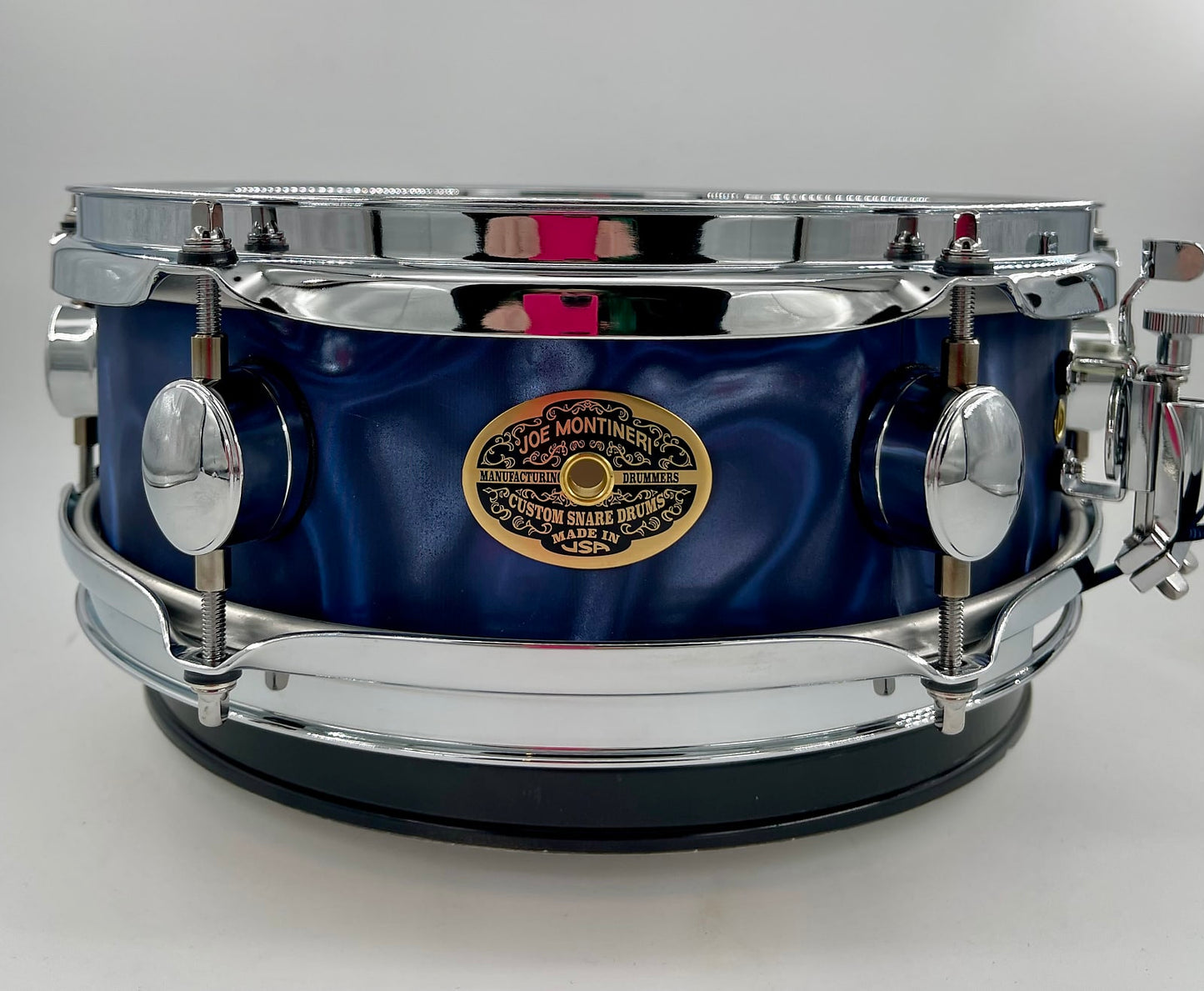 Montineri Custom 12"x4" Blue Satin Flame Snare