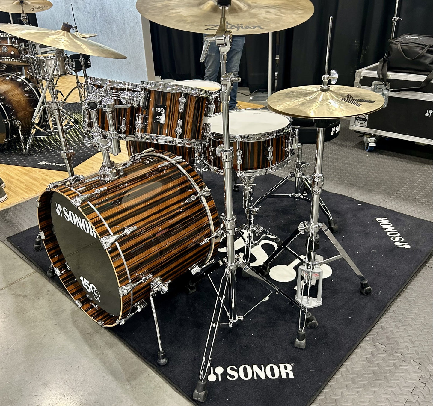 Sonor 150th Anniversary AQ2 6-Piece Drum Shell Pack - Ebony Gloss Lacquer