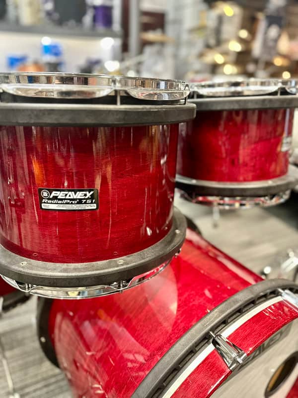 Peavey Radial Pro 751 5-Piece 1994 - Clear Gloss Red-Peavey-Atlanta Drum Shop