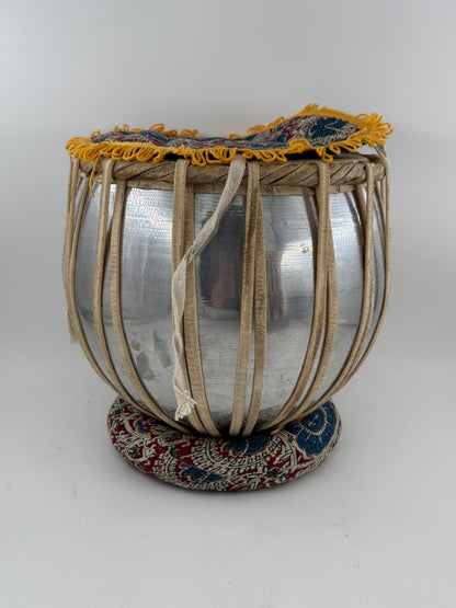 Tabla Drums Set Steel Nickel Plated Bayan Musical Instruments Set of Two
