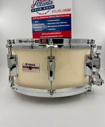 Yamaha 14x6.5 1988 8000 Series Tour Custom Snare - White