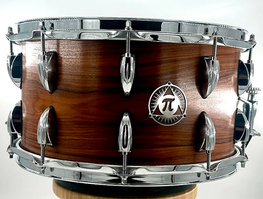 Pi Drum Company Rosewood/Walnut Custom Ply Snare Drum - 14x7"