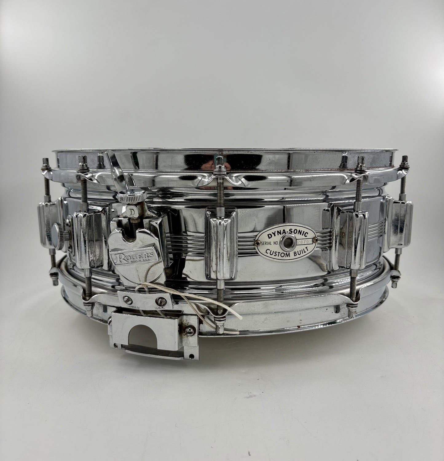 Vintage Rogers "5-Line" Dyna-Sonic 14" x 5" Chrome