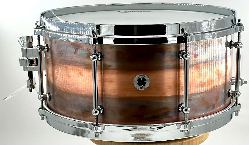 Lucky Drum Company Raw Patina Copper 14"x6.5" w/Die Cast Hoops