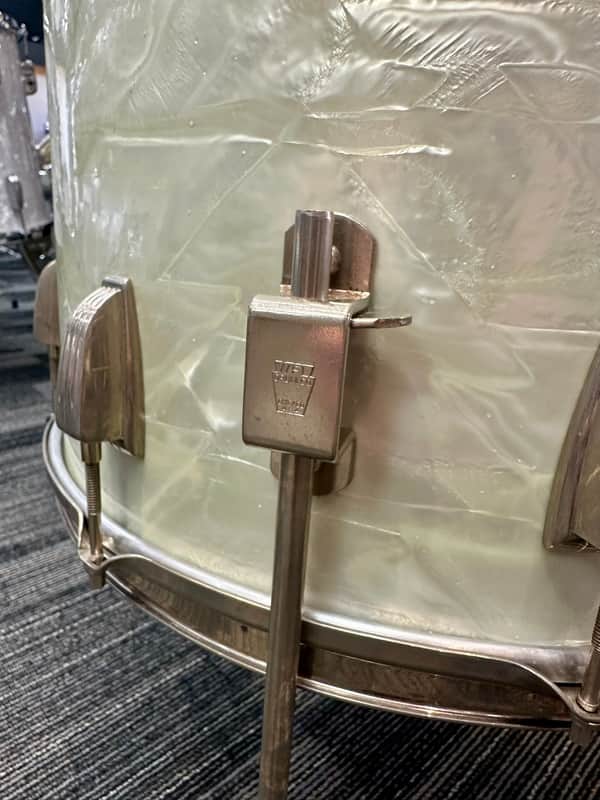 WFL/Ludwig Vintage 5 Piece Drum Set 1950s - White Marine Pearl