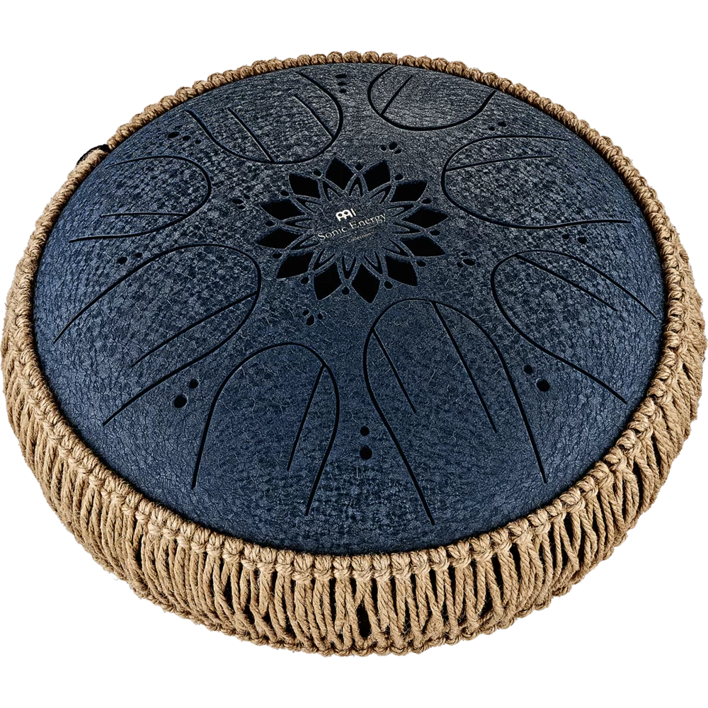 Meinl 10" Medium Octave Steel Tongue Drum - C Minor, 8 Notes, 432 Hz, Navy Blue
