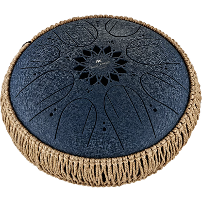 Meinl 10" Medium Octave Steel Tongue Drum - C Minor, 8 Notes, 432 Hz, Navy Blue