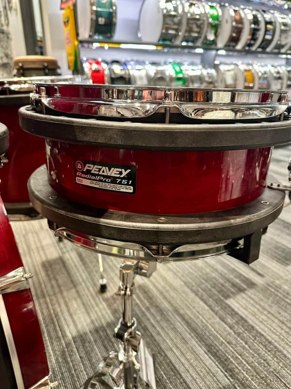 Peavey Radial Pro 751 5-Piece 1994 - Clear Gloss Red-Peavey-Atlanta Drum Shop
