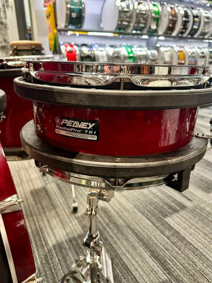 Peavey Radial Pro 751 5-Piece 1994 - Clear Gloss Red-Peavey-Atlanta Drum Shop