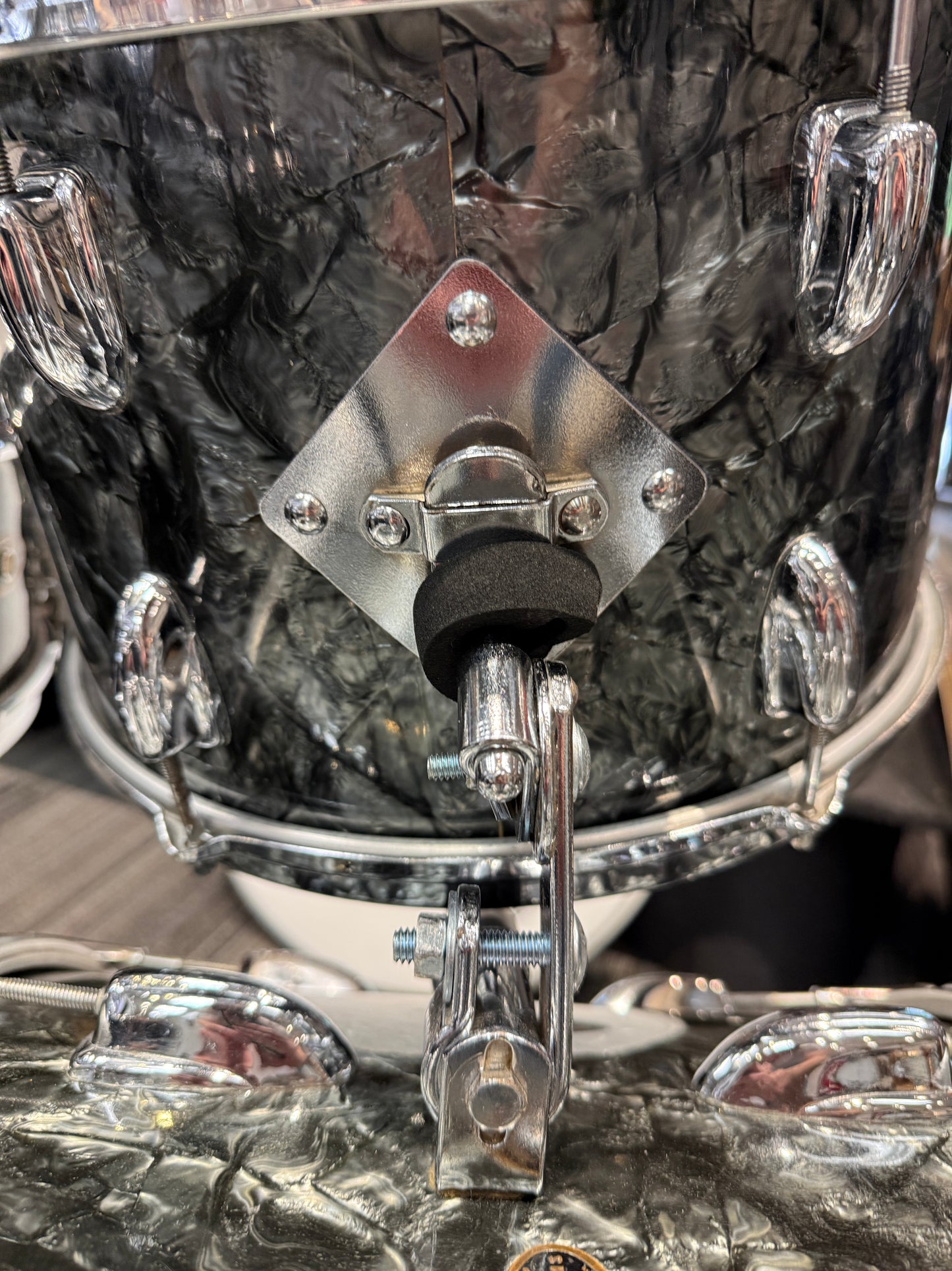 Slingerland Late 1950s & 1963 Black Diamond Pearl 4 Piece Radio King Drum Set