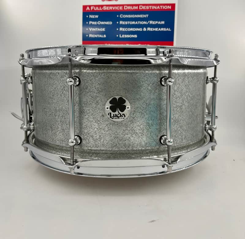 Lucky Drums Company 14"x 7" Galvanized Steel 8-Lug Snare-Lucky Drum Co-Atlanta Drum Shop