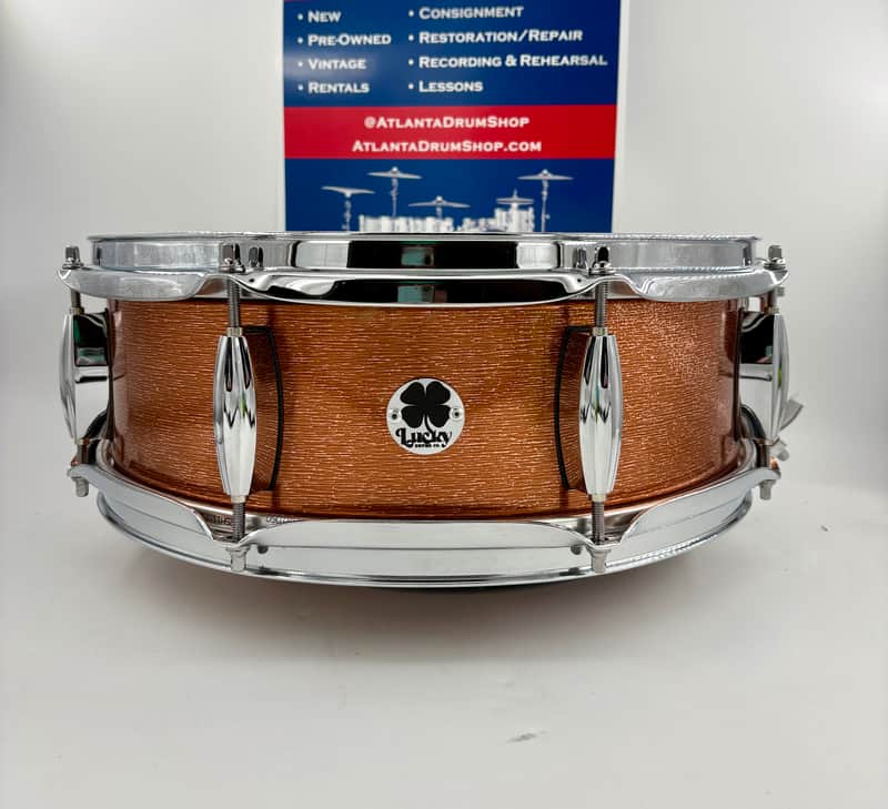 Lucky Drums Company 14" x 5" Artistic Copper Finish Snare-Lucky Drum Co-Atlanta Drum Shop