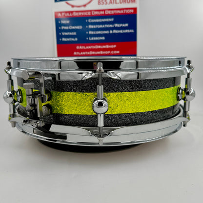 Montineri 12” x 4” Maple/Poplar Snare 2025 - Black/Green Sparkle-Montineri-Atlanta Drum Shop